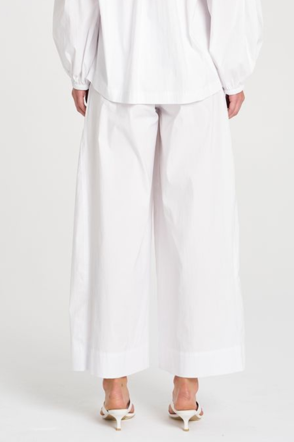 Mela Purdie Wide Cross Pant | Microprene | White