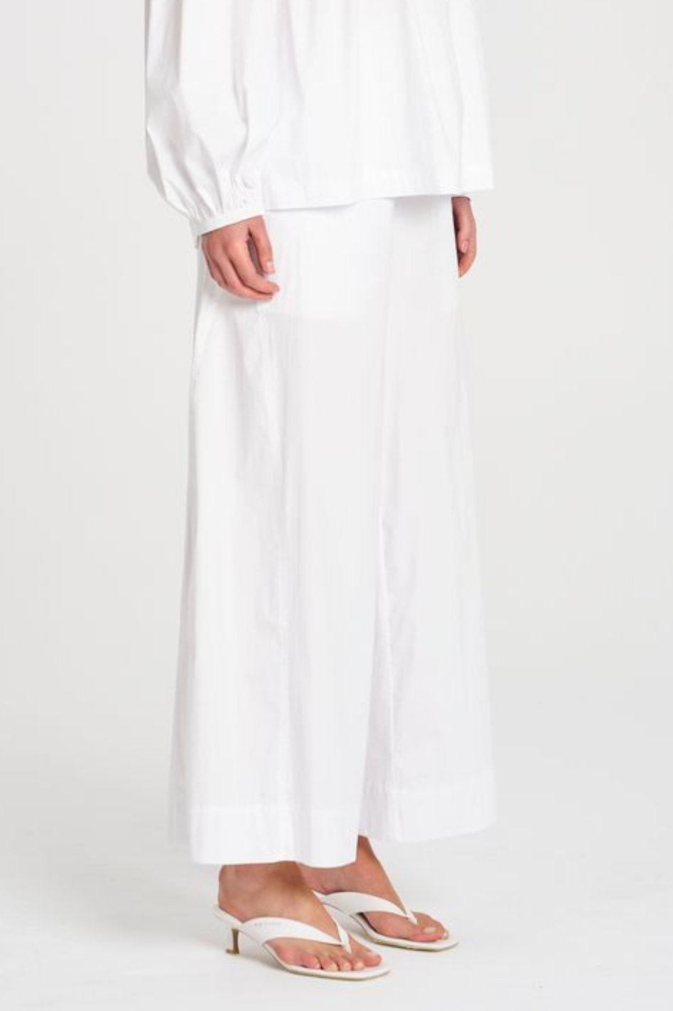 Mela Purdie Wide Cross Pant | Microprene | White