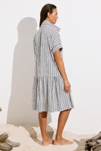 Load image into Gallery viewer, Mela Purdie Zip Botanica Dress | Calico Stripe Popilene
