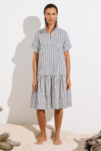 Load image into Gallery viewer, Mela Purdie Zip Botanica Dress | Calico Stripe Popilene
