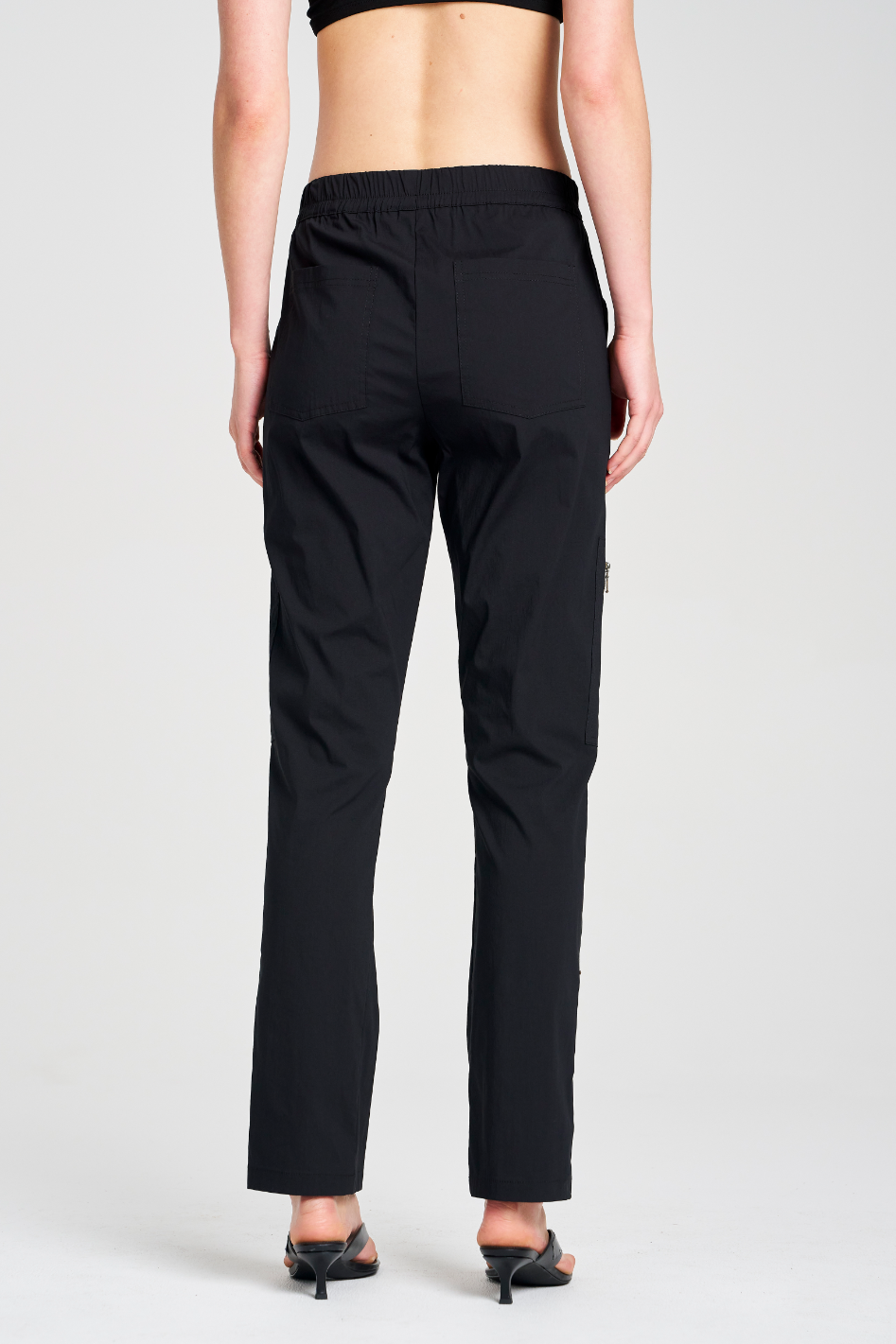 Mela Purdie Zip Cargo Black Microprene