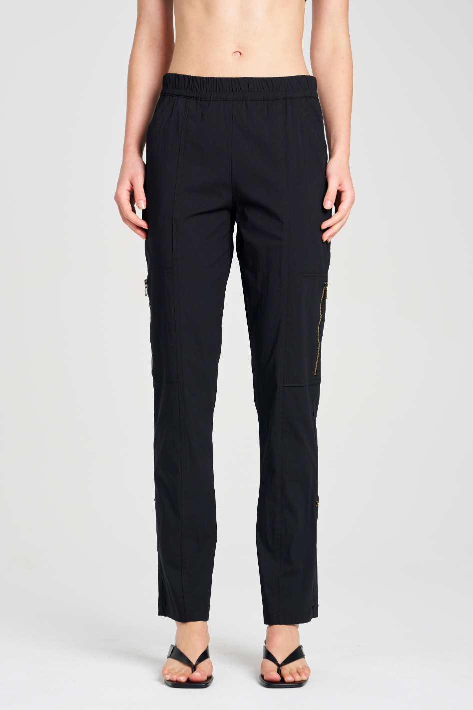 Mela Purdie Zip Cargo Black Microprene