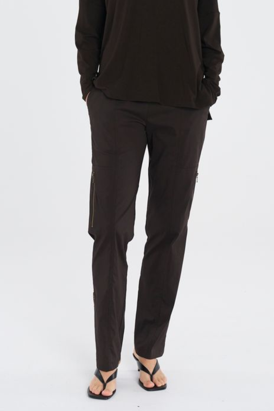 Mela Purdie Zip Cargo in Microprene Fudge