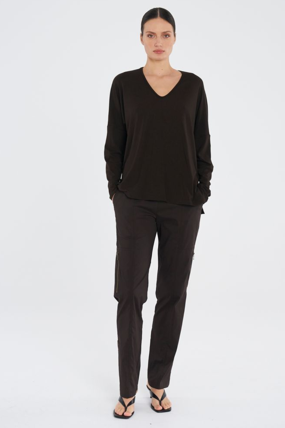 Mela Purdie Zip Cargo in Microprene Fudge