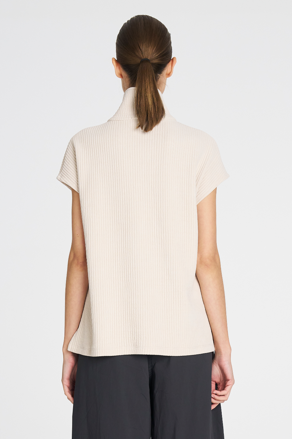 Mela Purdie Zip Front Shell | Cord Knit | Petal