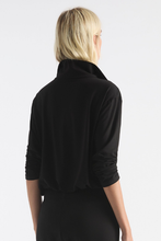 Load image into Gallery viewer, Mela Purdie Zip Front Sweater in Black Powder Knit
