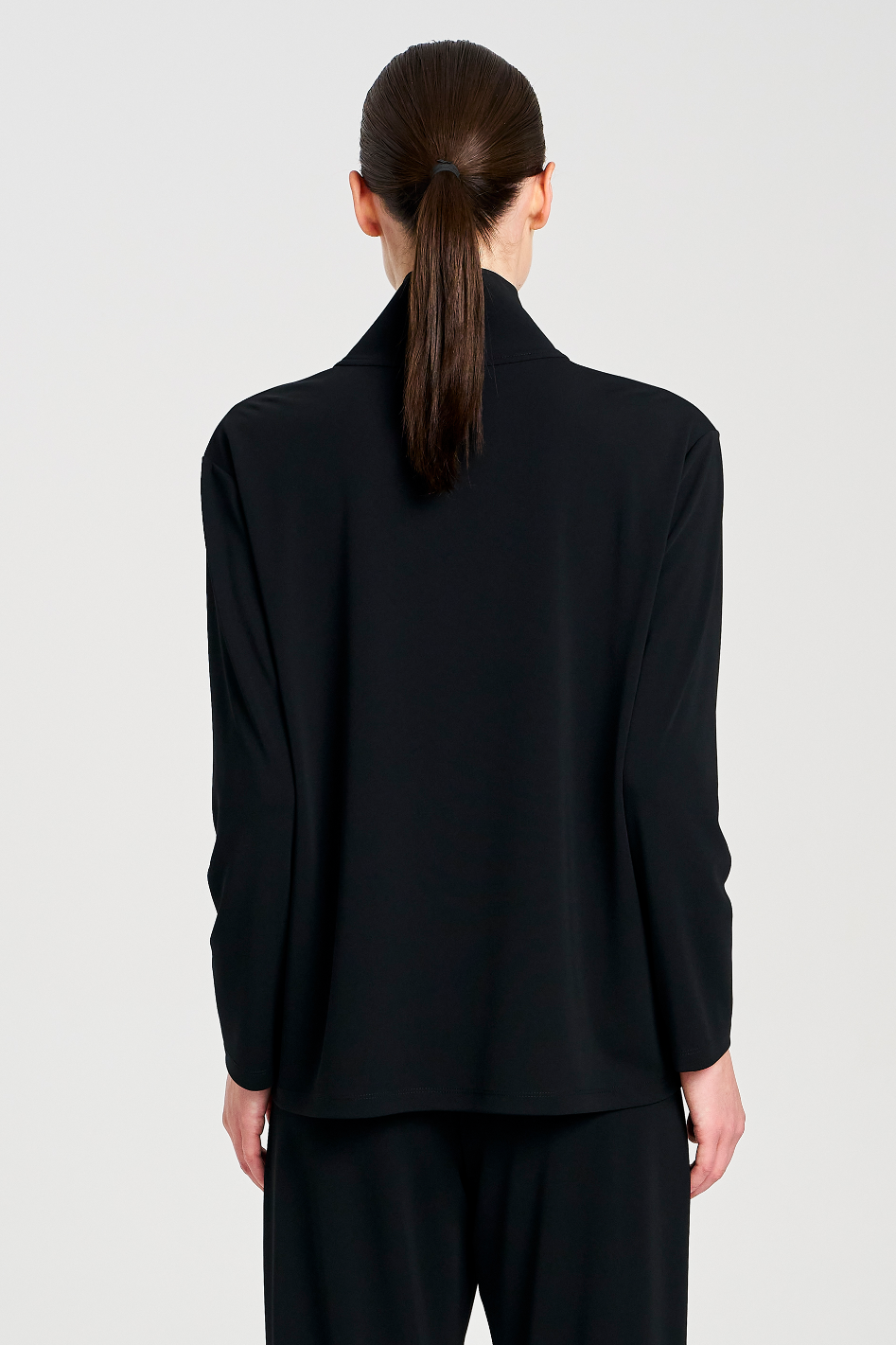 Mela Purdie Zip Front Sweater in Black Powder Knit