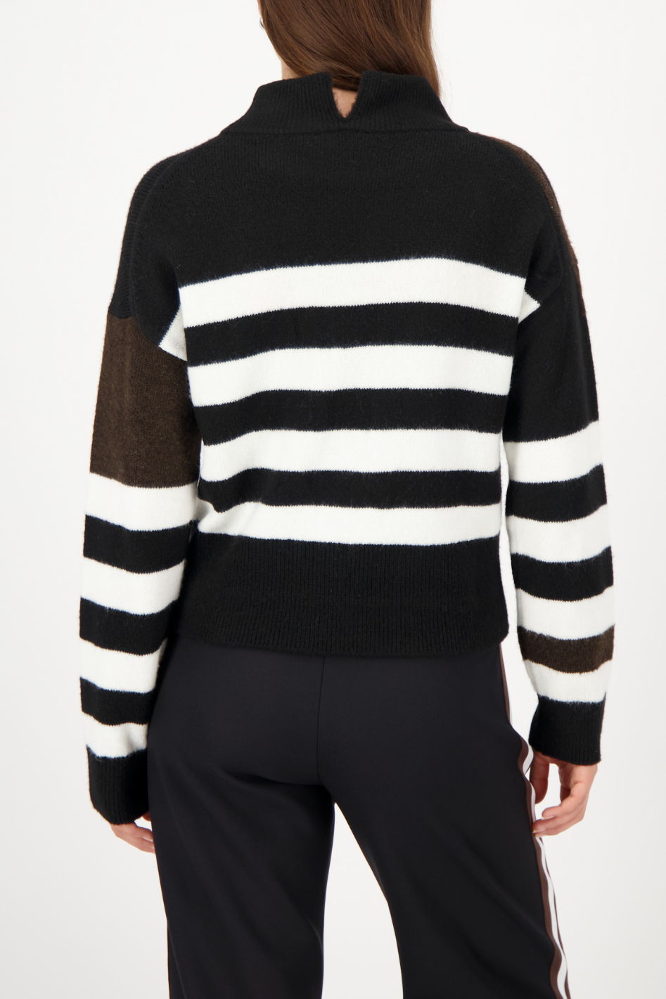 Monari Black Knitted Jumper with Emblem 