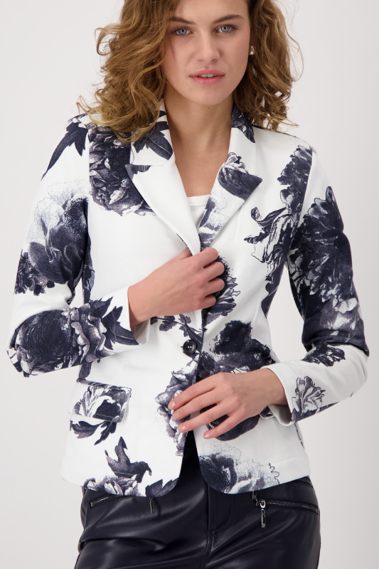 Monari Blazer | Navy Floral Print | 409359
