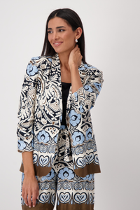 Monari Blazer | Ornament Print | Black | 409577