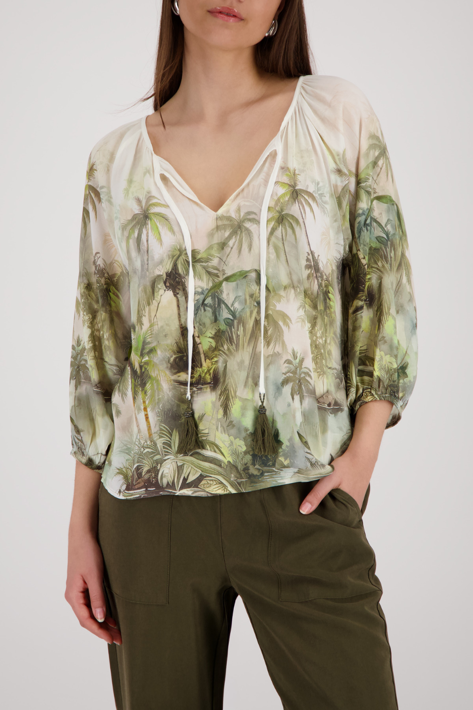 Monari Blouse in Tropical Print