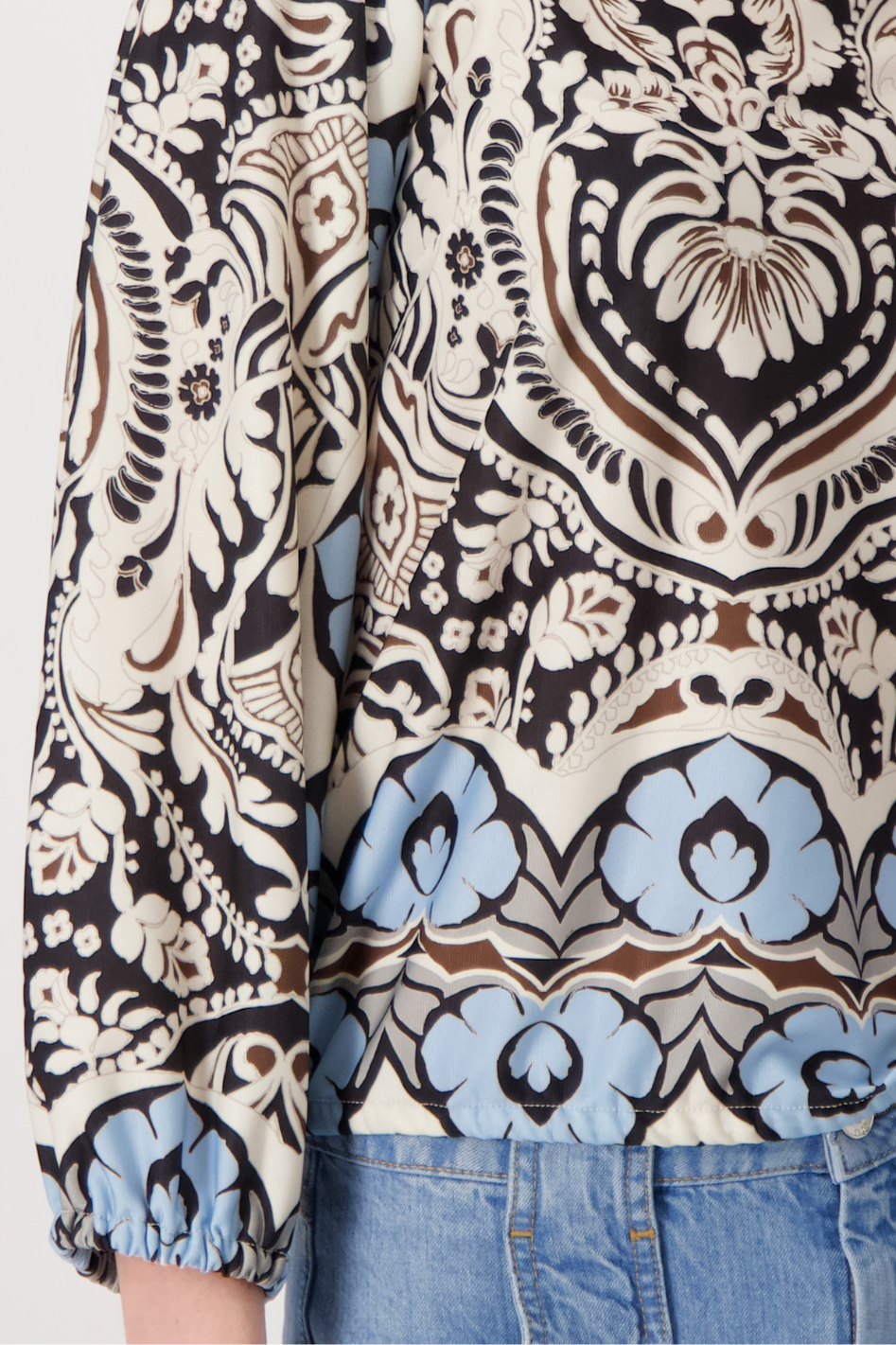 Monari Carmen Blouse in Ornament Print
