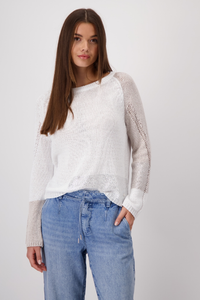 Monari Colour Block Knitted Jumper | 409302