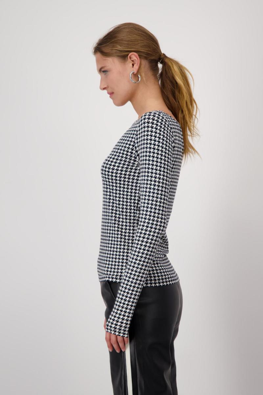 Monari Herringbone Pullover | Black | 808648