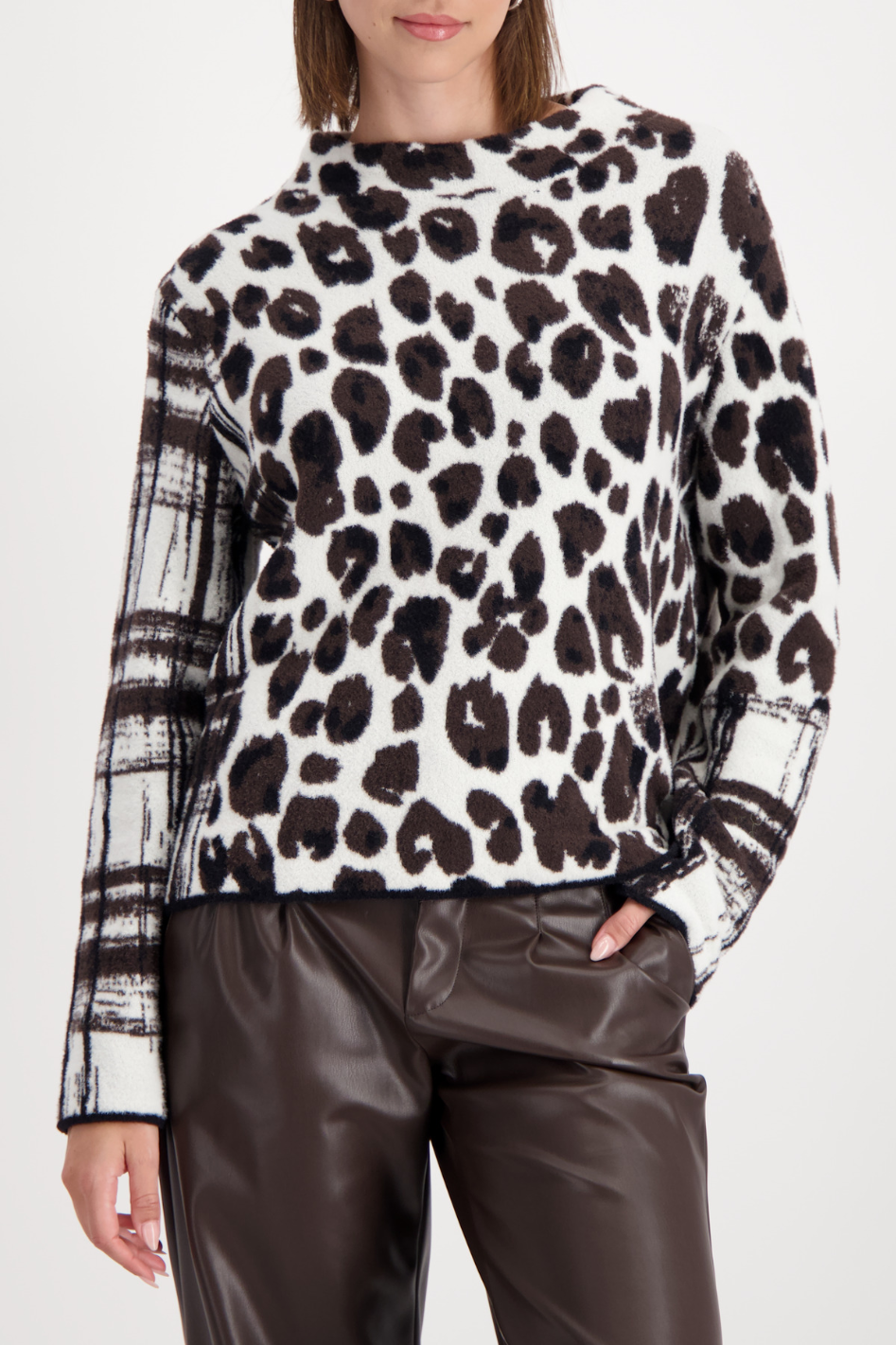 Monari Jacquard Mix Sweater | Animal | 809496