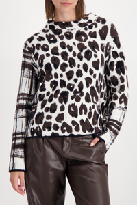 Monari Jacquard Mix Sweater | Animal | 809496