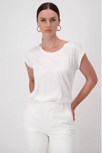 Monari Jersey T-Shirt with Embellishment | Off-White | 808608