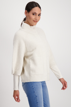 Load image into Gallery viewer, Monari Knitted Cape with Pockets | Marshmallow | 808380
