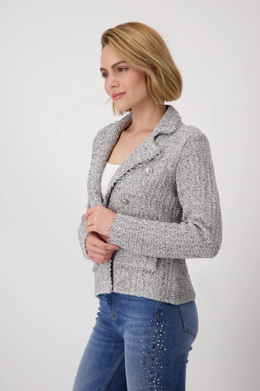 Monari Knitted Jacket | Chrome 808697