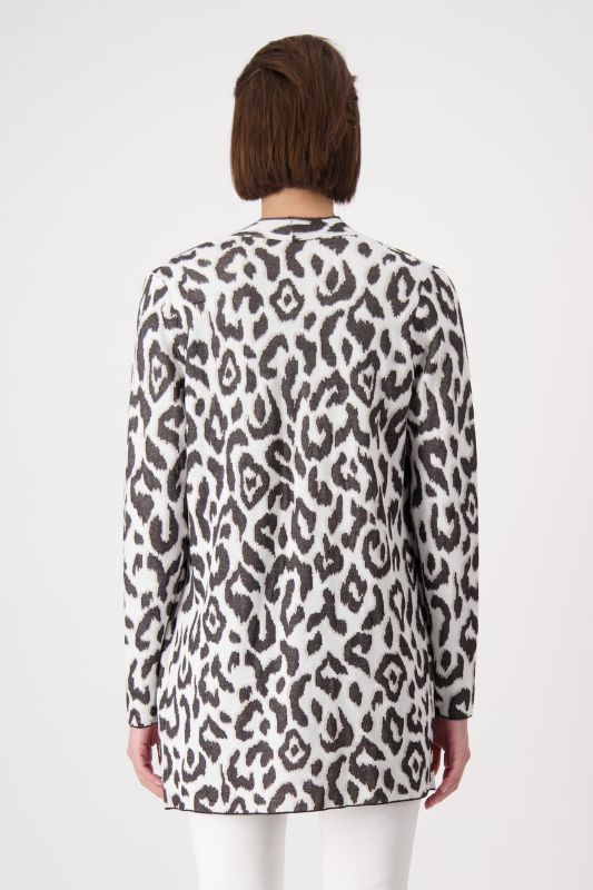 Monari Knitted Open Cardigan | Leopard Print | 409280