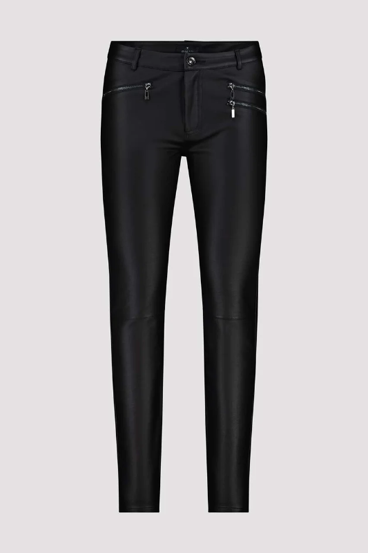 Monari Leather Look Trousers | Black | 808419