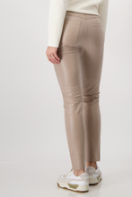 Load image into Gallery viewer, Monari Leather Look Trousers | Milk Chocolate | 808419
