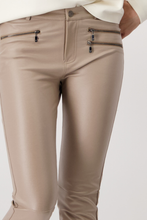 Load image into Gallery viewer, Monari Leather Look Trousers | Milk Chocolate | 808419
