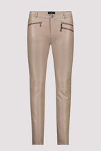 Load image into Gallery viewer, Monari Leather Look Trousers | Milk Chocolate | 808419
