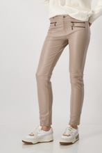 Load image into Gallery viewer, Monari Leather Look Trousers | Milk Chocolate | 808419
