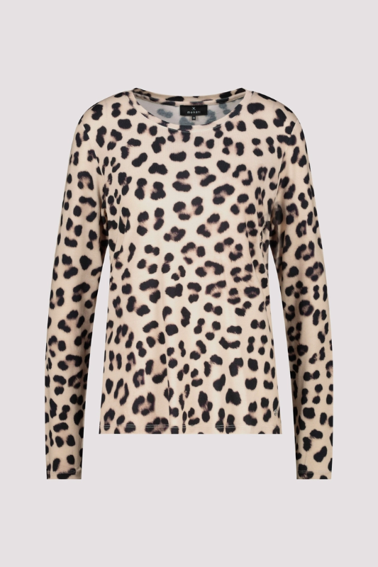 Monari Leopard Print Top | Milk Chocolate | 808598MNR