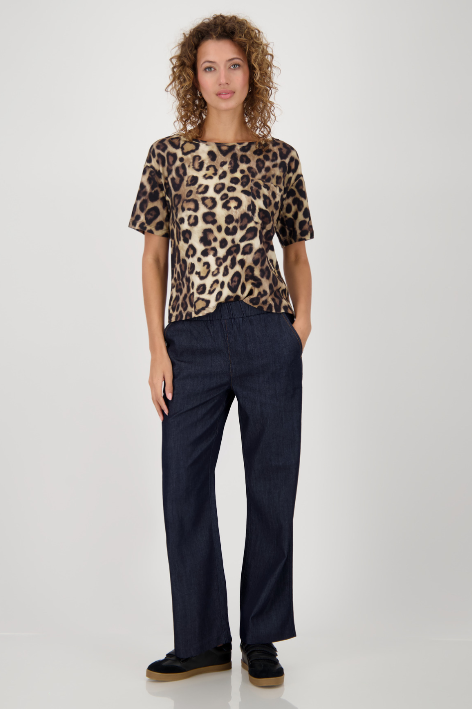 Monari T-Shirt | Leopard Print | Cinnamon | 808885MNR