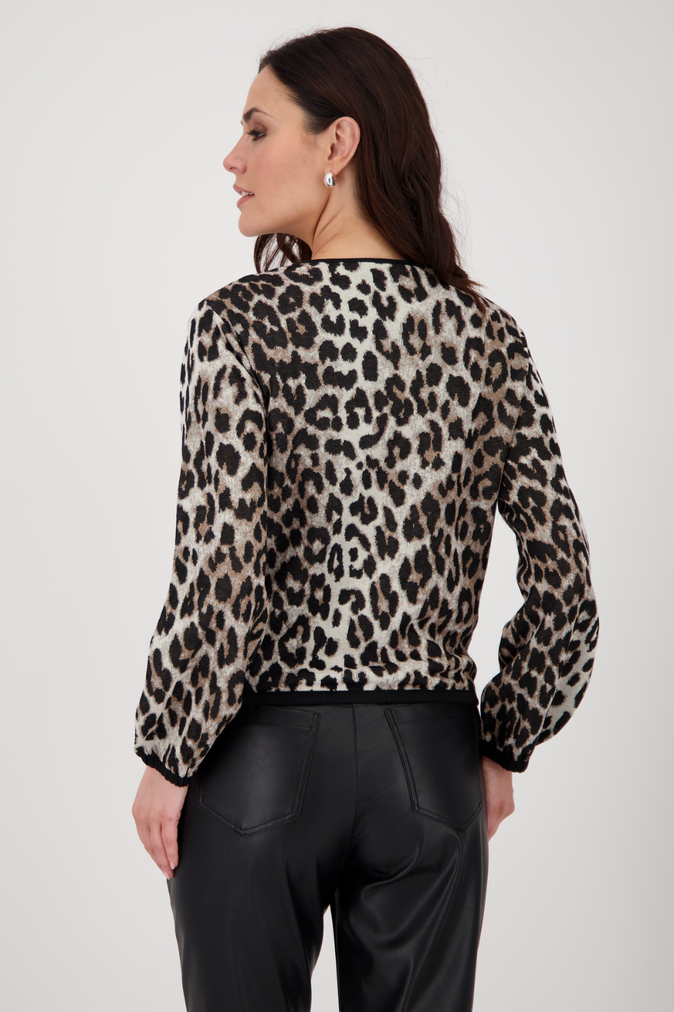 Monari Leopard Print Zip-Up Jacket