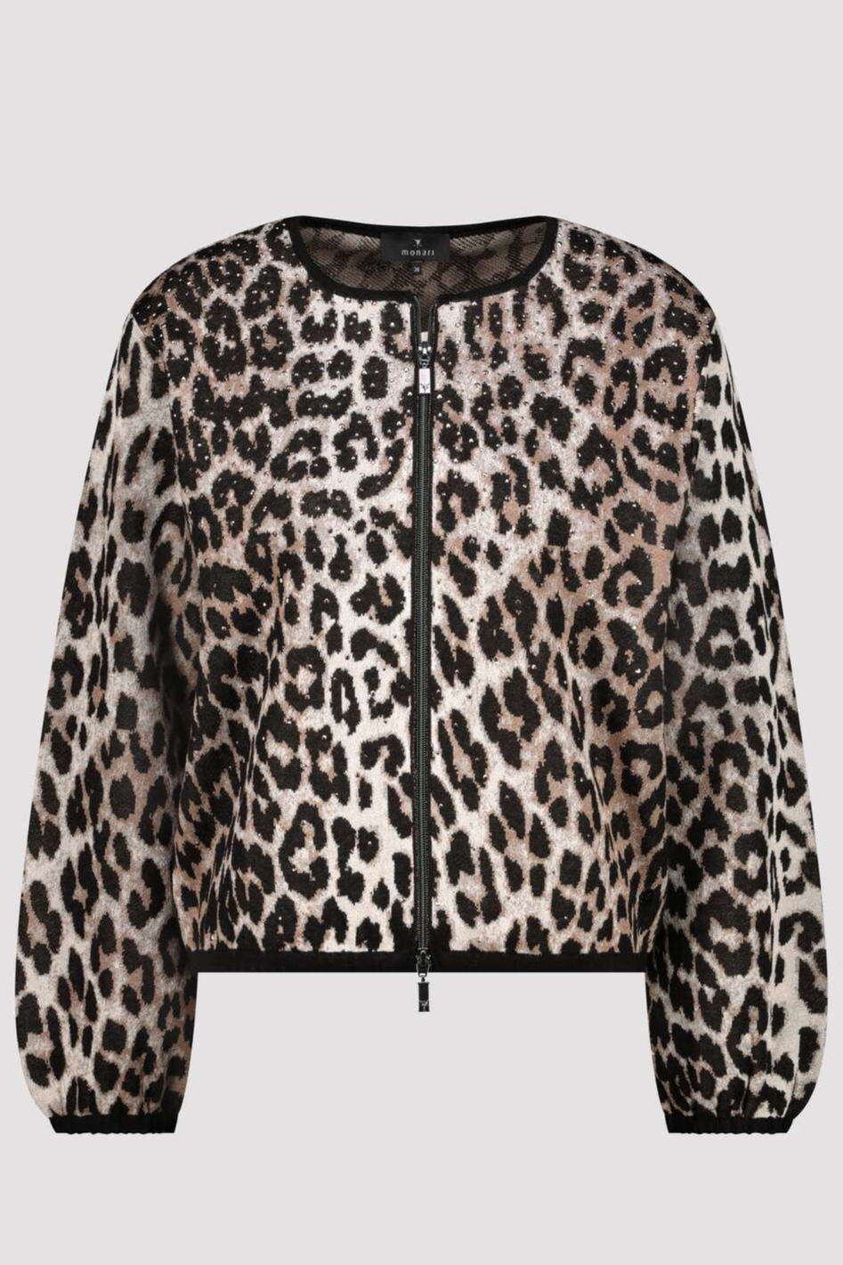 Monari Leopard Print Zip-Up Jacket