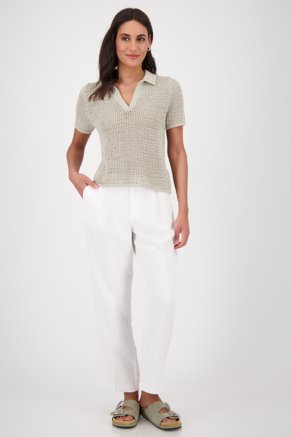 Monari Linen Pants in Cream 