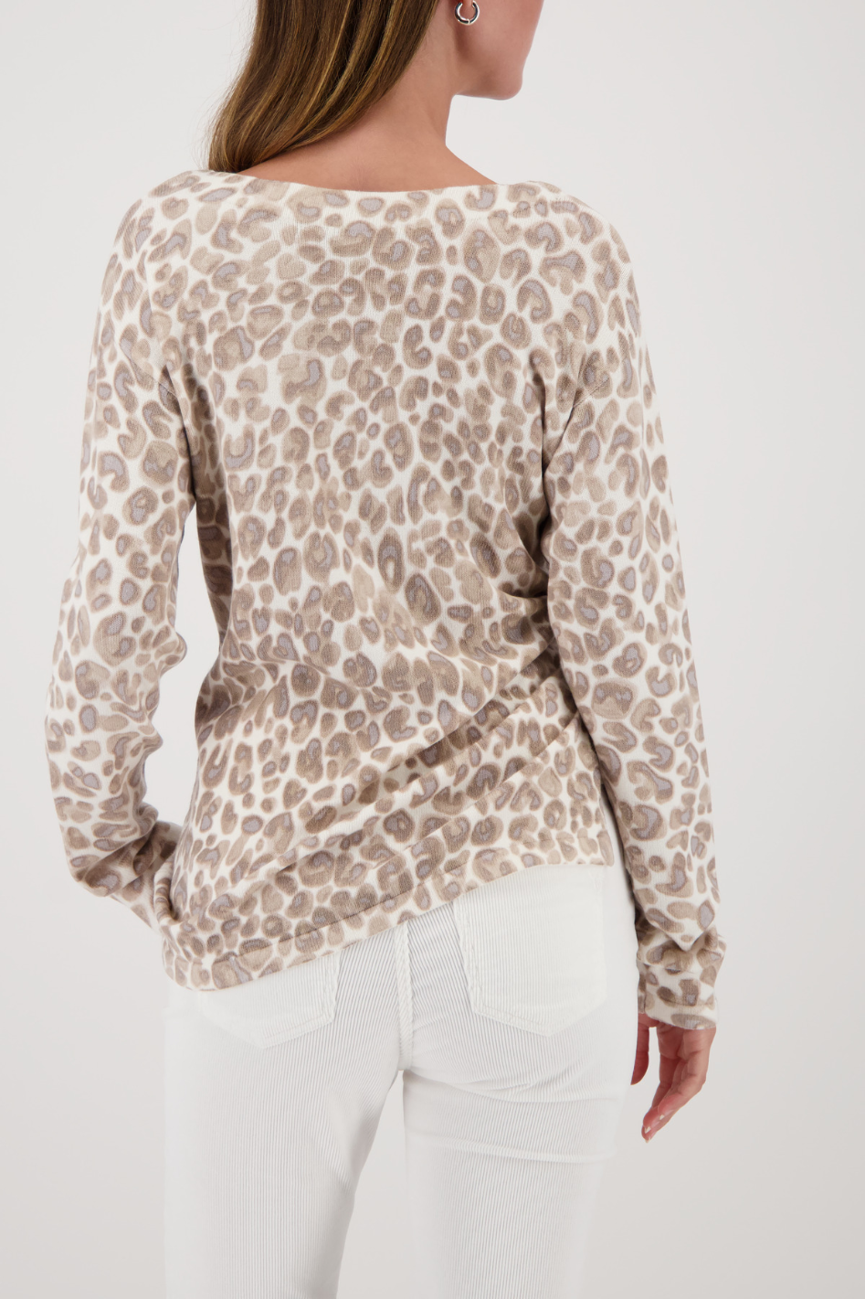 Monari Long-Sleeve Sweater in Leopard Print