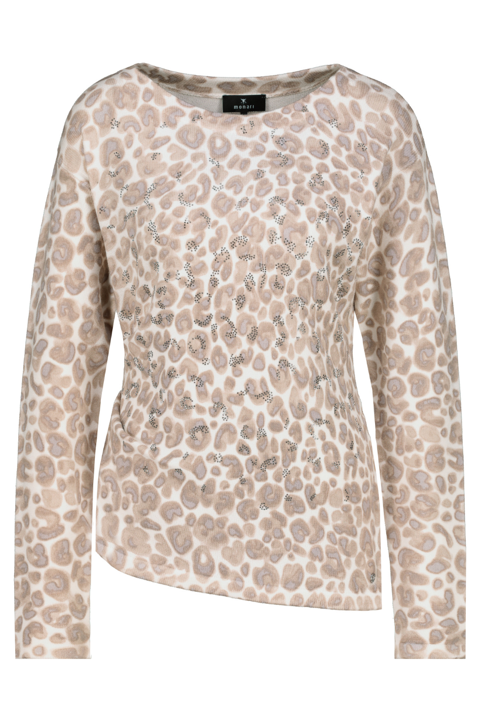 Monari Long-Sleeve Sweater in Leopard Print