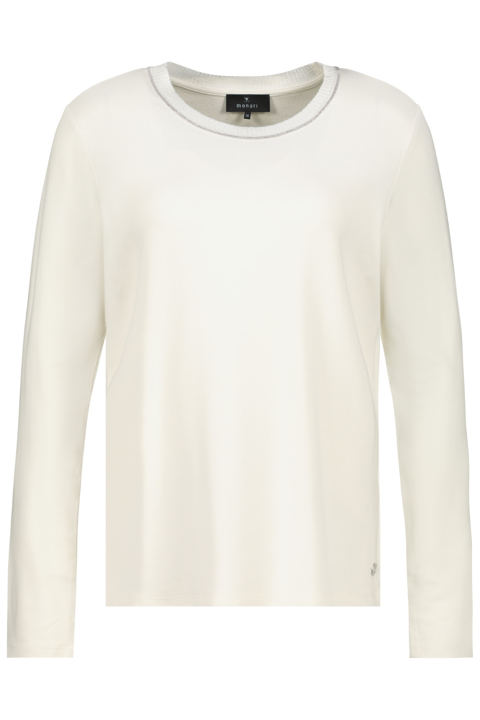 Monari Long-Sleeve with Knitted Collar in Almond