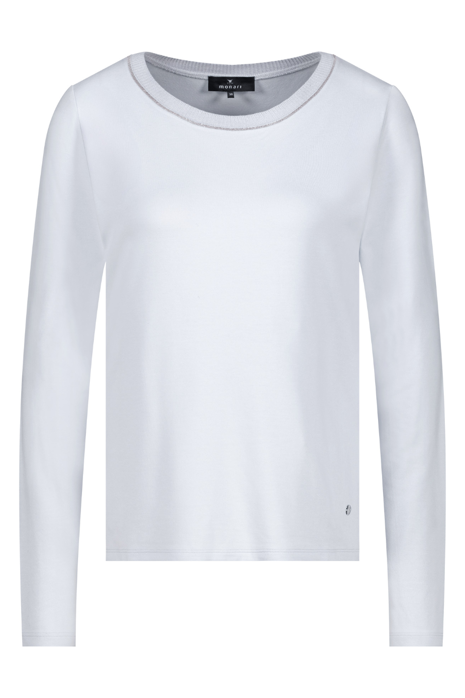 Monari Long-Sleeve with Knitted Collar in Ice Blue