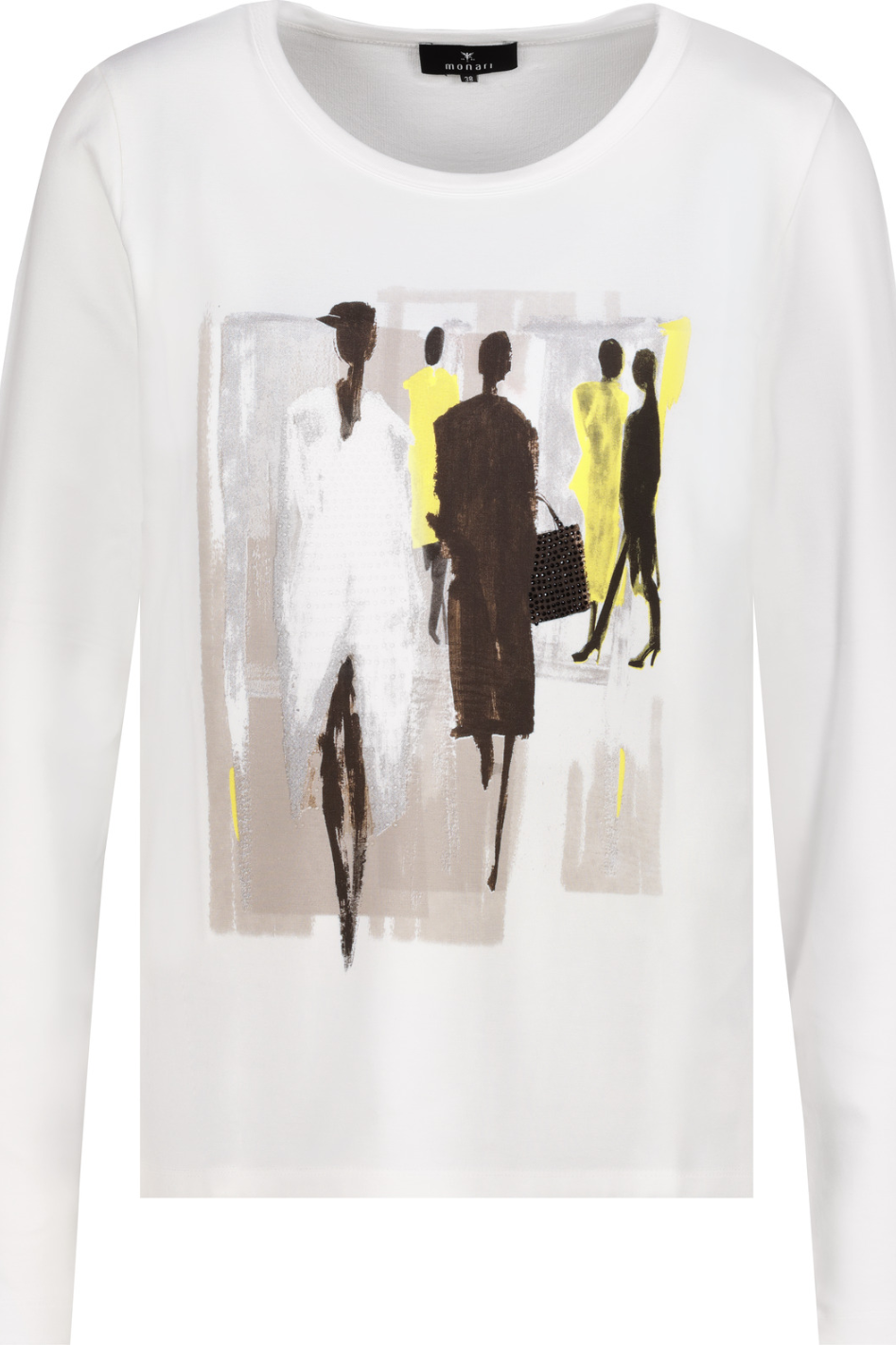 Monari Long Sleeved T-Shirt with Painting Print Front