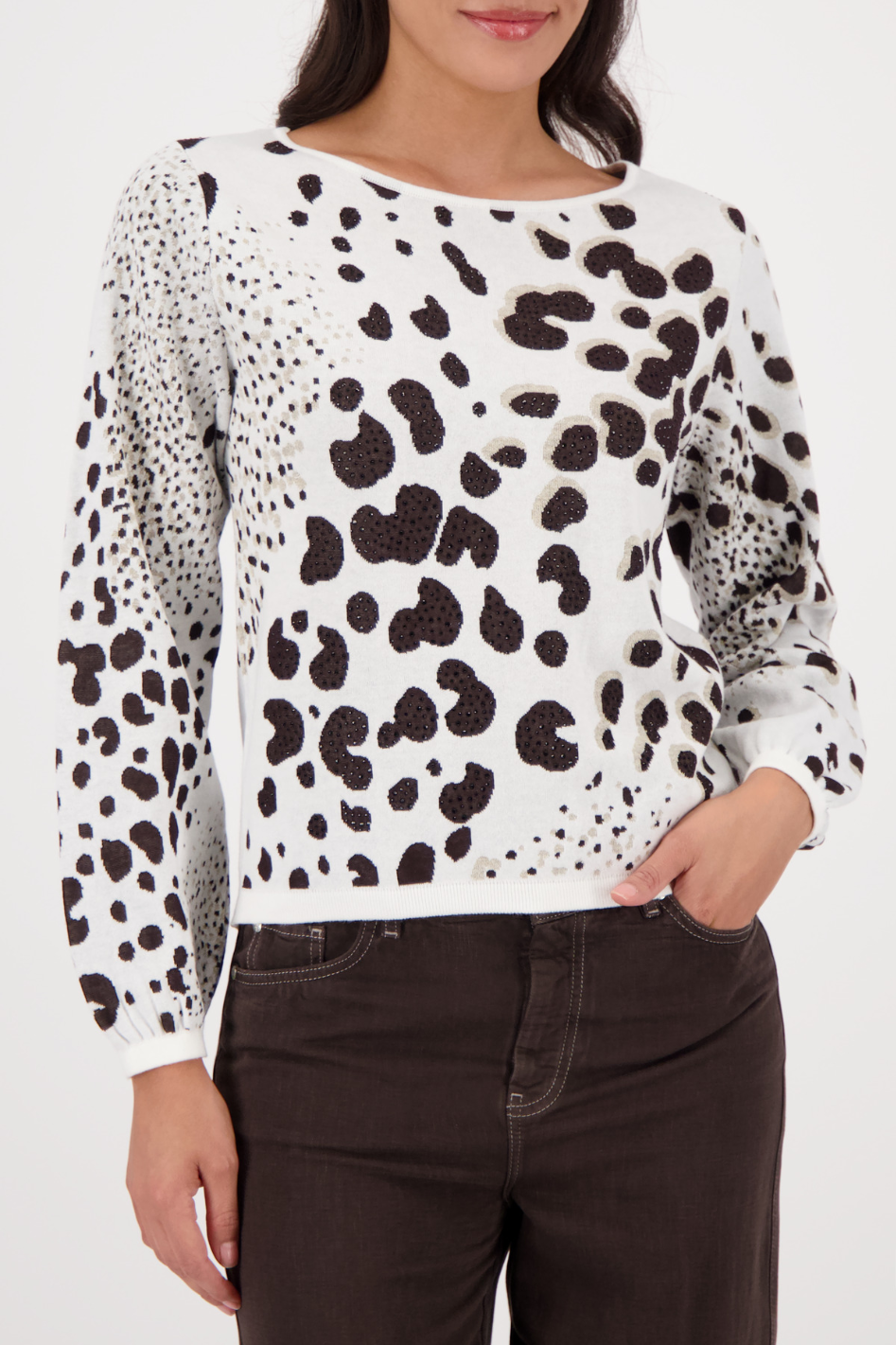 Monari Lurex Knit in Leo Jaquard