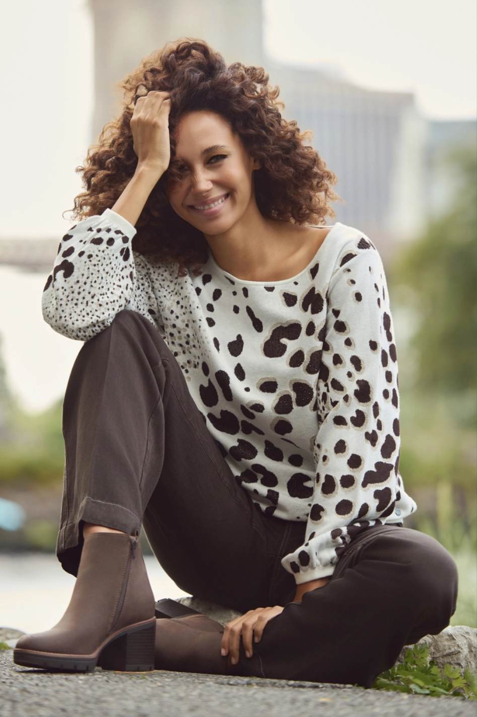 Monari Lurex Knit in Leo Jaquard