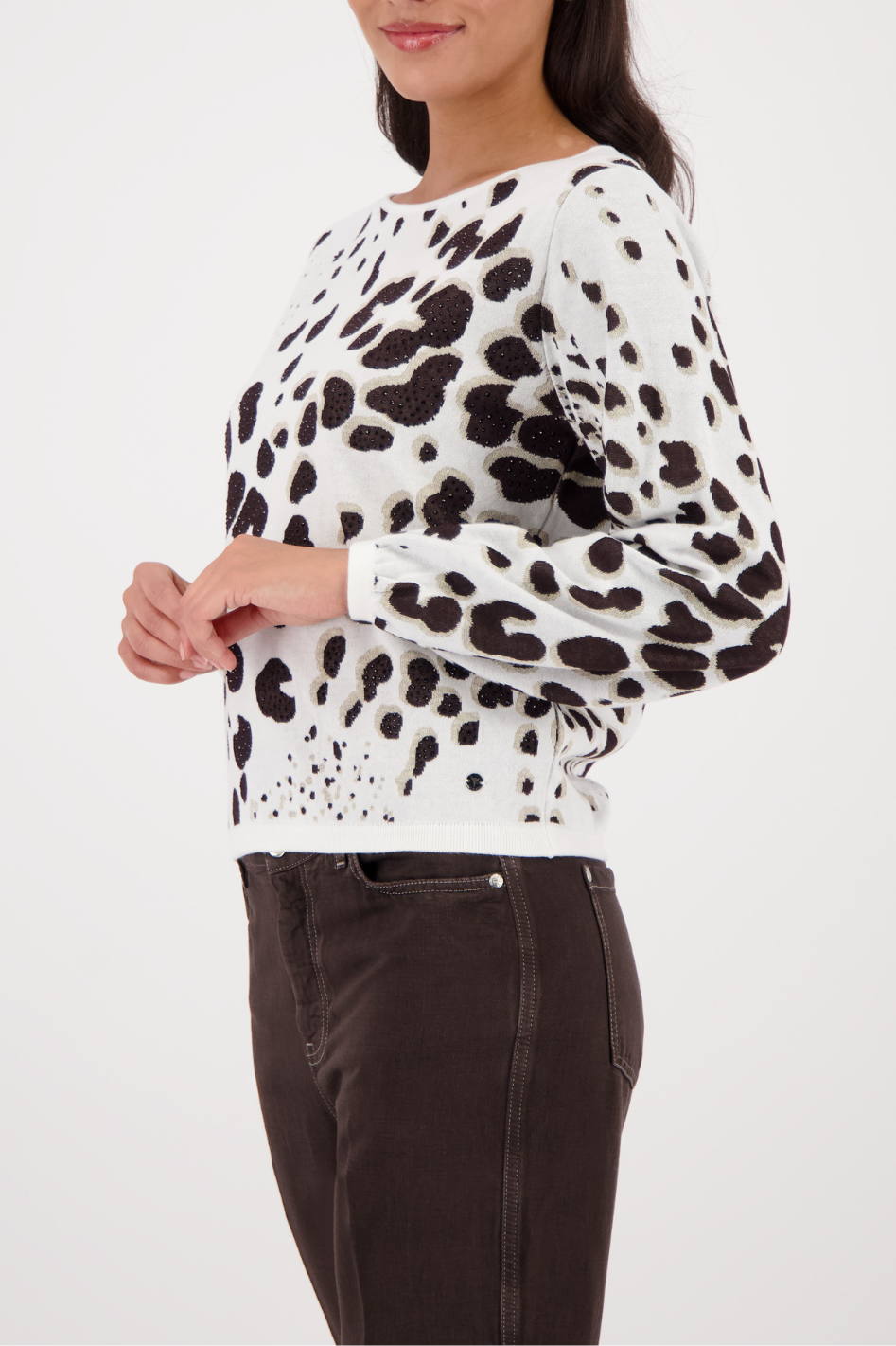 Monari Lurex Knit in Leo Jaquard