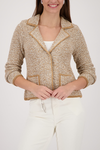 Monari Openwork Cardigan Jacket | Biscotti | 410263