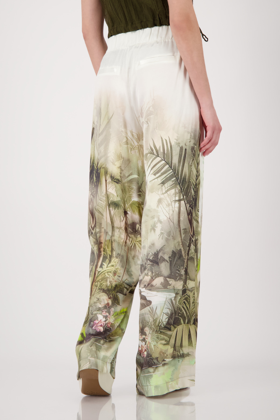 Monari Palazzo Trousers in Tropical Print
