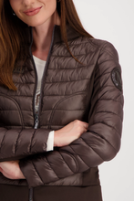 Load image into Gallery viewer, Monari Quilted Jacket with Neoprene | Espresso | 808525
