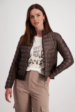 Load image into Gallery viewer, Monari Quilted Jacket with Neoprene | Espresso | 808525

