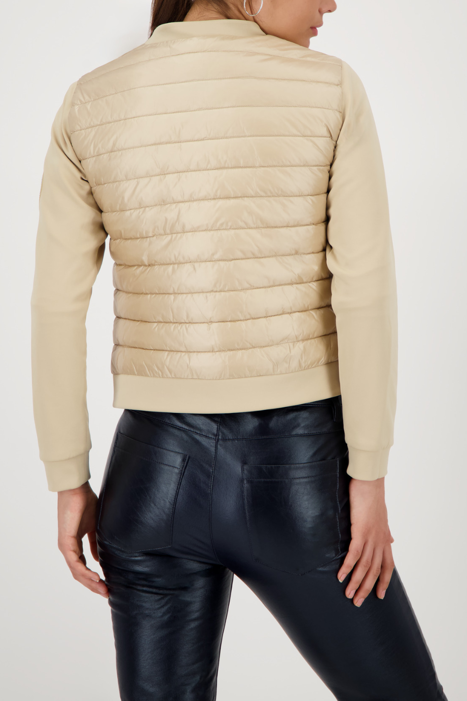 Monari Quilted Jacket with Neoprene in Cinnamon