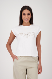Monari Round Neck T-Shirt | Fish Motif | 409626