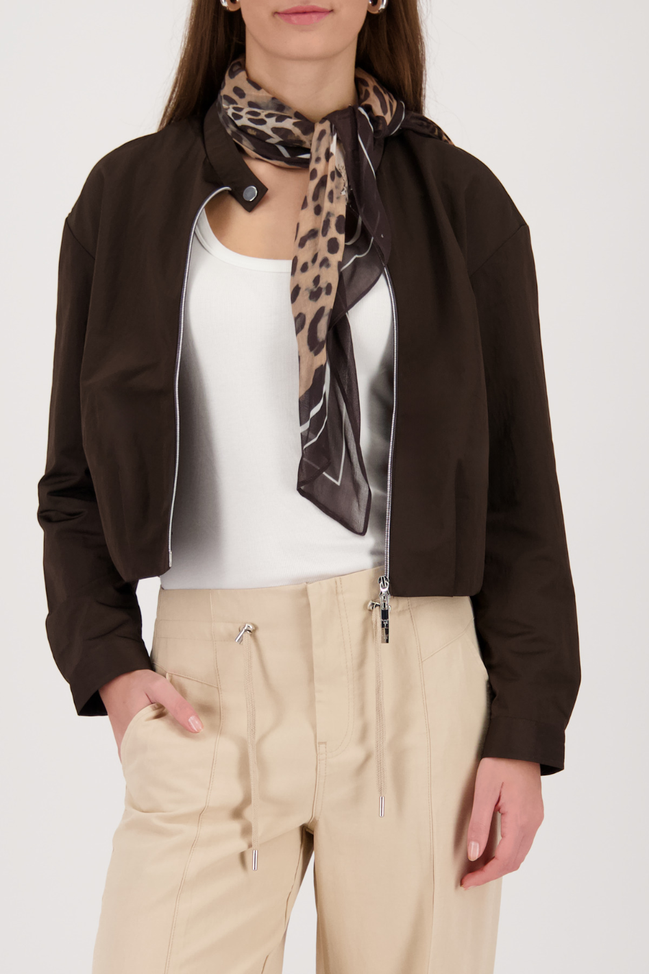 Monari Scarf in Sand Animal Print