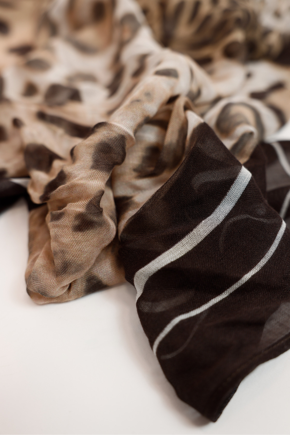 Monari Scarf in Sand Animal Print
